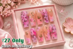 Pink Press On Nails